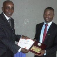 RECIEVING THE AWARD