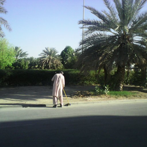 Al Ain. Pakistani street sweeper