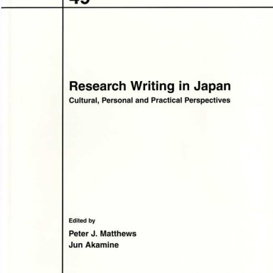 A chapter from "Research Writing in Japan", with some general points related to academic writing and publishing