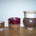wood ash glaze guinomi; raku yunomi; peat ash glaze vase