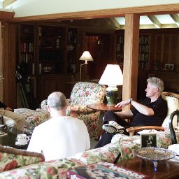 Clinton meets with Israeli Prime Minister Barak at Camp David.jpg